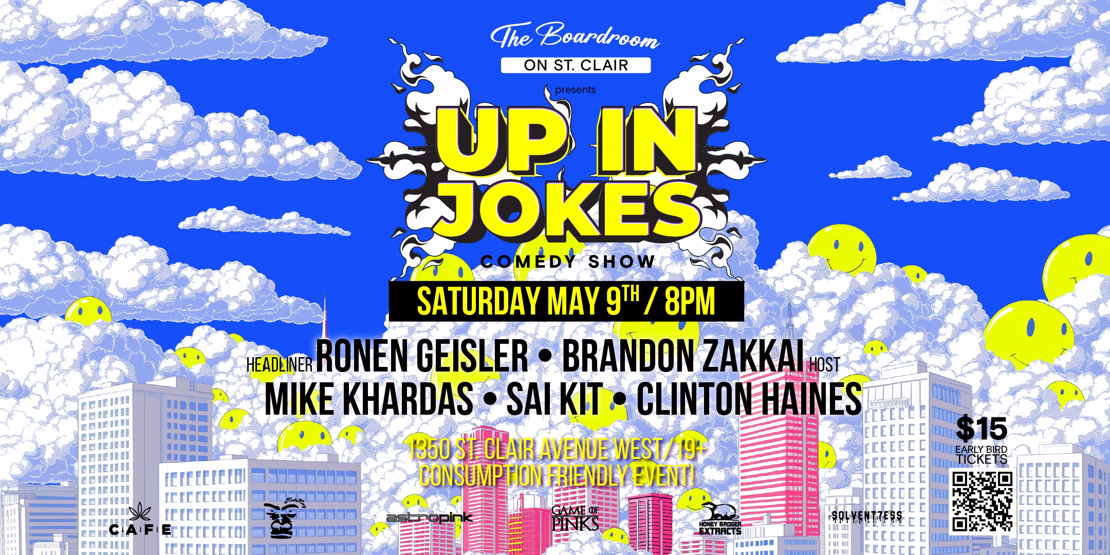 Up in Jokes Toronto Comedy Show May 9th